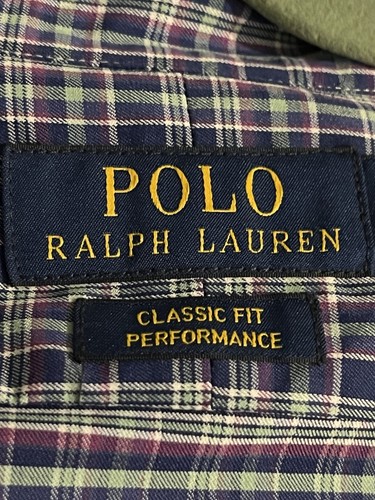 POLO Ralph Lauren Shirt Size M Blue Long Sleeve Polo Striped Classic Fit - Picture 13 of 19