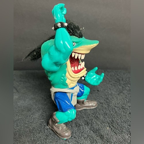 Vintage 90s Street Sharks 1995 Rox Action Figure Street Wise Designs Rocker Hair - Picture 2 of 5