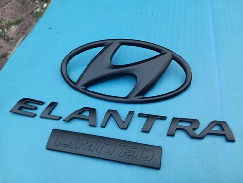 Hyundai Elantra Trunk 2011-16 Black Limited Emblem Logo Lettering Set OEM Used - Picture 4 of 4