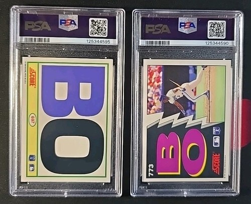 ⚾️LOT 1990/1991 Score #697 & #773 Bo Jackson Freshly Graded Cards PSA9 & PSA8📈 - Picture 2 of 8