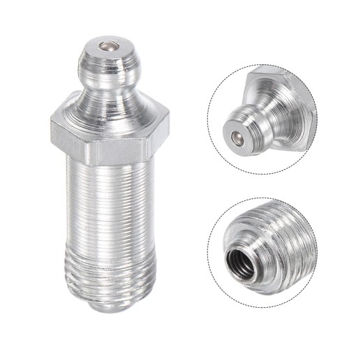 Assortimento 5pz Raccordi Grasso Idraulici Acciaio Filettatura G1/8inch Larghezza 11mm - Foto 4 di 5