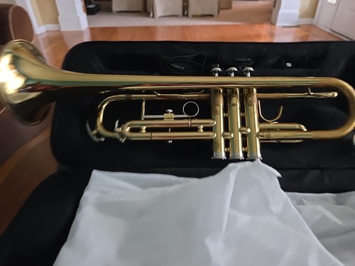 Mendini By Cecilio Brass Trumpet MTT-L J171 - Picture 6 of 12