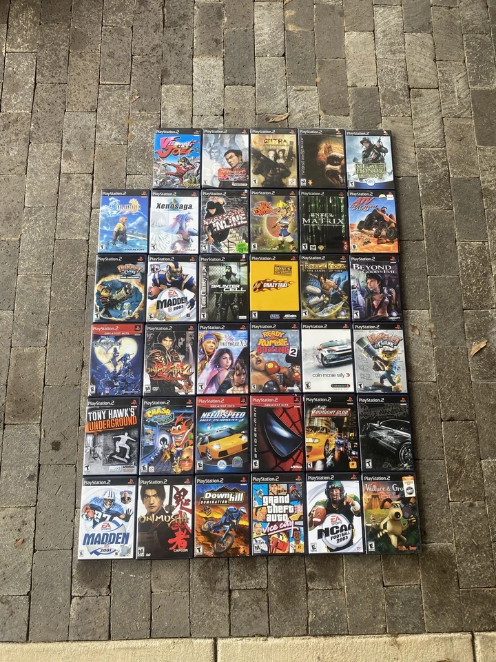 Lot of 52 Sony PlayStation 2 / PlayStation 1 Video Games CIB Tested Collectible  - Image 2 of 4