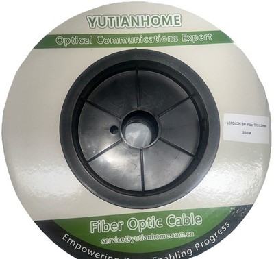 Yutianhome Fiber Optic Cable 1000ft/300m, LC/PC-LC/PC SM 4 Fiber TPU 5.0 mm READ