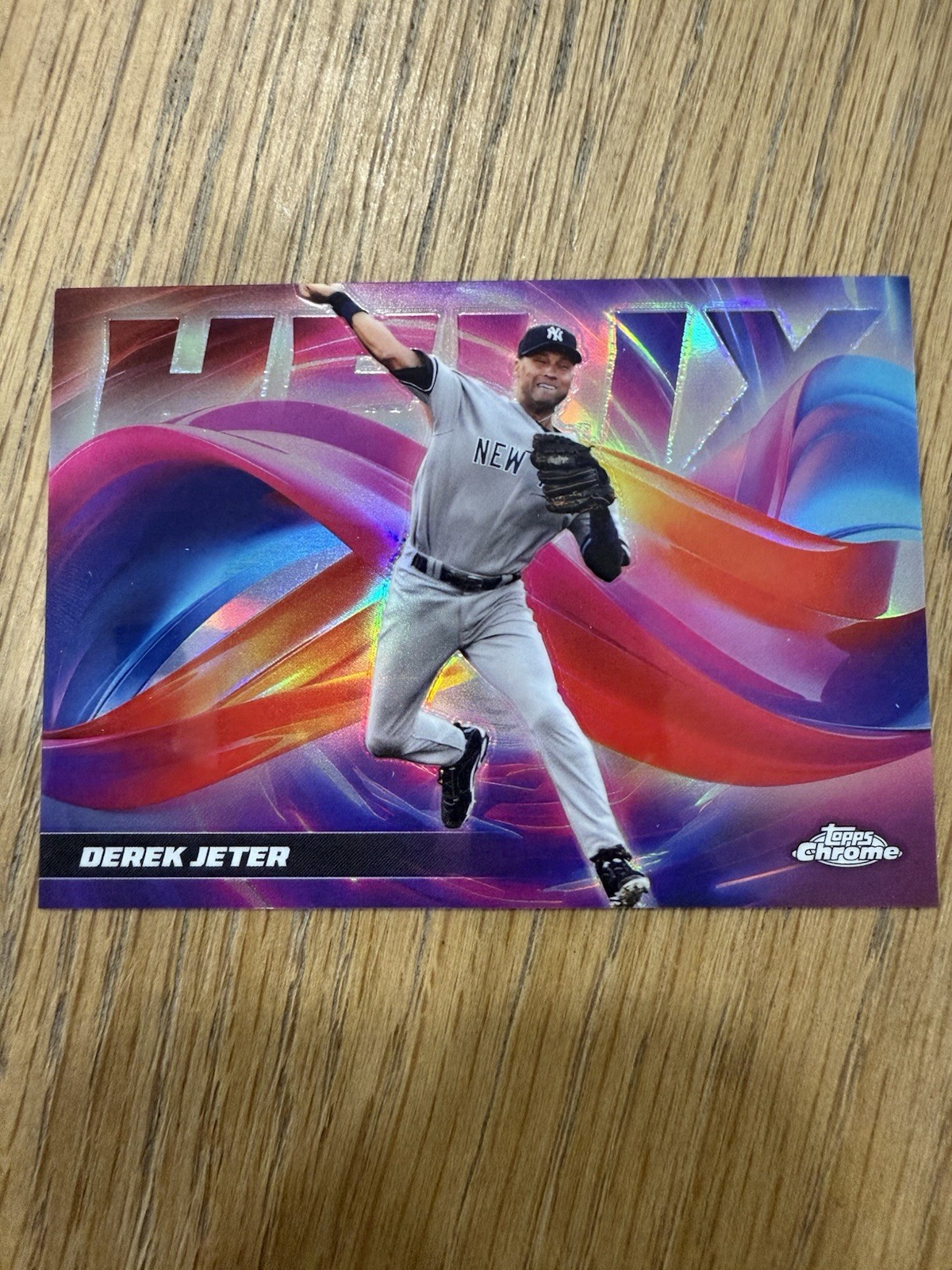 Derek Jeter! Helix SSP 2025 Topps Chrome Baseball Case Hit New York Yankees!