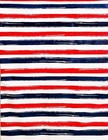 52x52 Square Patriotic Red White Blue Stripes Vinyl Flannel Backed Tablecloth