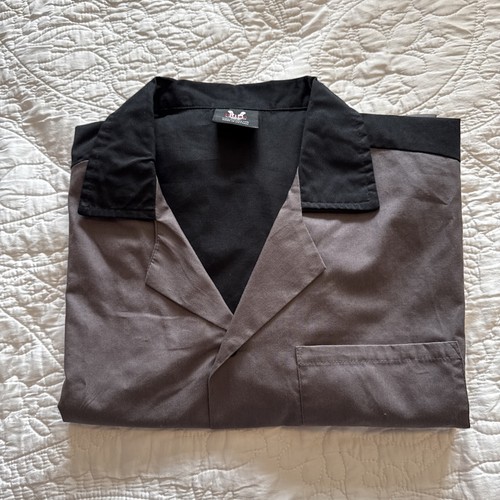 Hilton Bowling Retro Button Down Bowling Hemd Blau Schwarz Herren L Klassiker - Bild 1 von 5