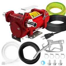 110V Automatic Gasoline Fuel Transfer Pump w/Manual Nozzle, 10 GPM Heavy-duty...