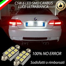 COPPIA LUCI TARGA LED BMW SERIE 3 E92 CANBUS BIANCO BIANCHI 100% NO ERROR