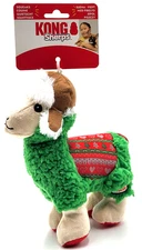 KONG Holiday Christmas Sherps Llama Squeaky Crinkly Plush Dog Toy 8x7"