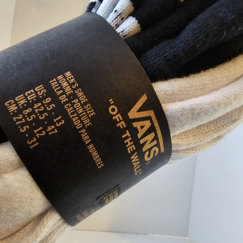 3er-Pack Vans Classic Crew-Socken für Herren VN000XSE95Y schwarz/weiß/Schachbrettmuster 9,5-13 - Bild 5 von 7