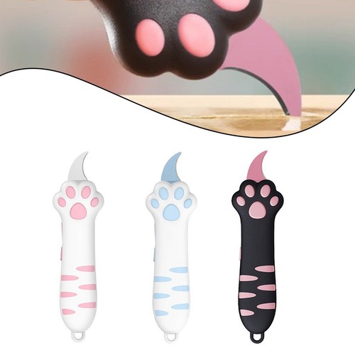 Retractable Cat Claw Cutter Adorable Design Utility Box Cutter for Cutting - Picture 2 of 27
