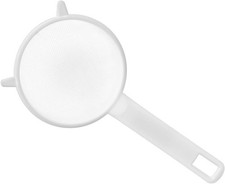 7cm Wide Nylon Mesh Plastic Strainer in White Ideal for Draining Straining and