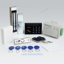 DIY RFID Access Control System Kit 180kg Magnetic Lock 2Remote Controls Doorbell
