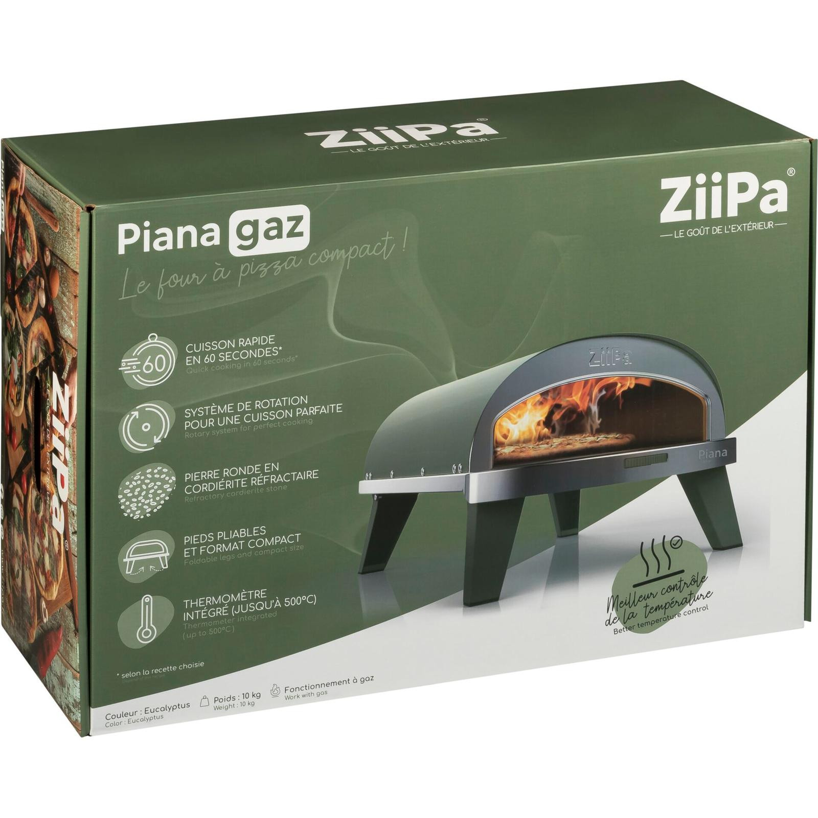 Газовая пиццерия ZiiPa Piana на газовом гриле Farbe Eukalyptus
