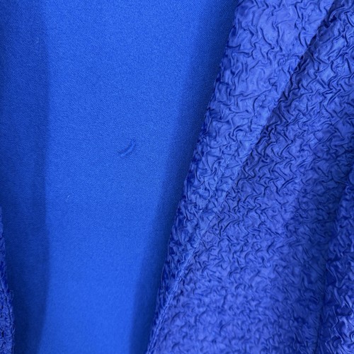 Chicos 2 Crinkle Knit Jacket size large Colbalt Blue Open Front Lightweight - Picture 7 of 12