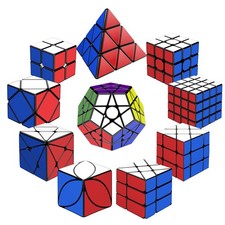 STEAM Life Speed Cube Set 10 Pack, Variety of Shapes Difficulty Levels – Inc...