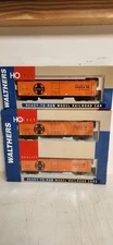 Walthers HO RTR 932-6248, 26248 Steel Reefer ATSF/REA No#, 5025, 5043  3 Car Set