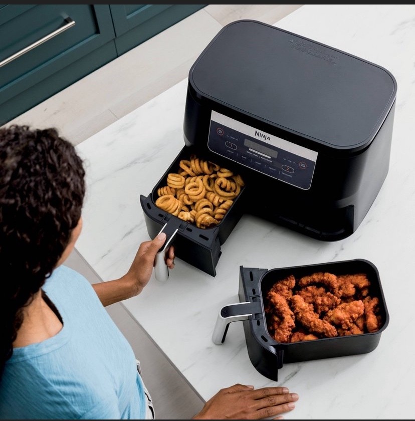 Ninja DZ201 8qt 2 Basket Air Fryer with Dual Zone Technology