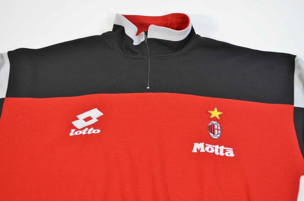 VTG AC Milan Lotto Motta 90's XL Soccer Track Warm Up Jacket