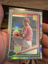 Chase Burns 2025 Donruss Rated Prospect Liberty Foil Cincinnati Reds D17