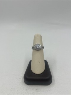sterling silver 925 engagement ring ft big small cz stones 4.3g sz 7