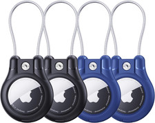 IPX8 Waterproof for Airtag Holder - 4 Pack Lock Case with Keychain for Apple Air