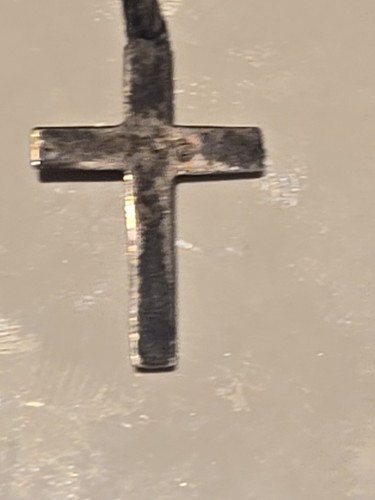 Vintage Sterling Silber Kreuz Anhänger Halskette Christentum - Bild 5 von 12