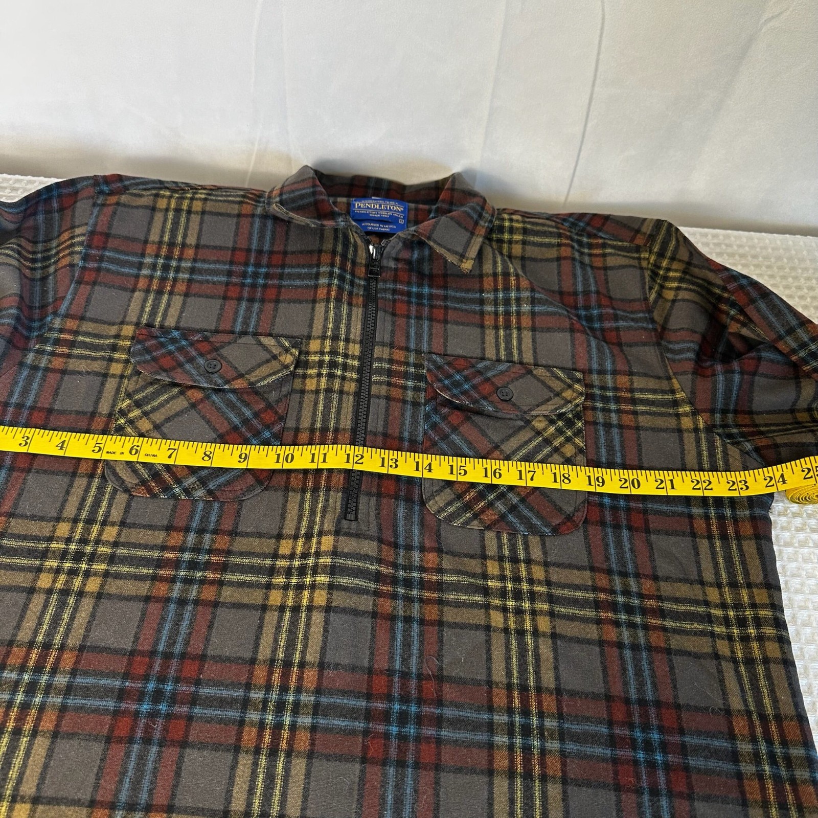 VTG Pendleton Wool Multicolor Plaid Pullover Wome… - image 9
