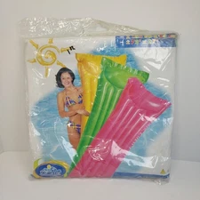 Vintage INTEX The Wet Set Inflatable Pool Air Mat Float 72 x 27" Green NOS