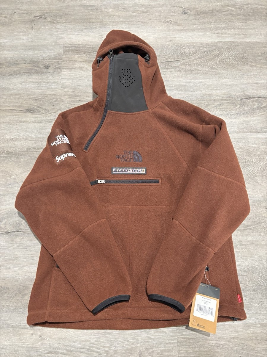 Supreme × The North Face / Steep Tech Fleece Pullover Brown Supreme x The North Face Steep Tech Brown Fleece Pullover