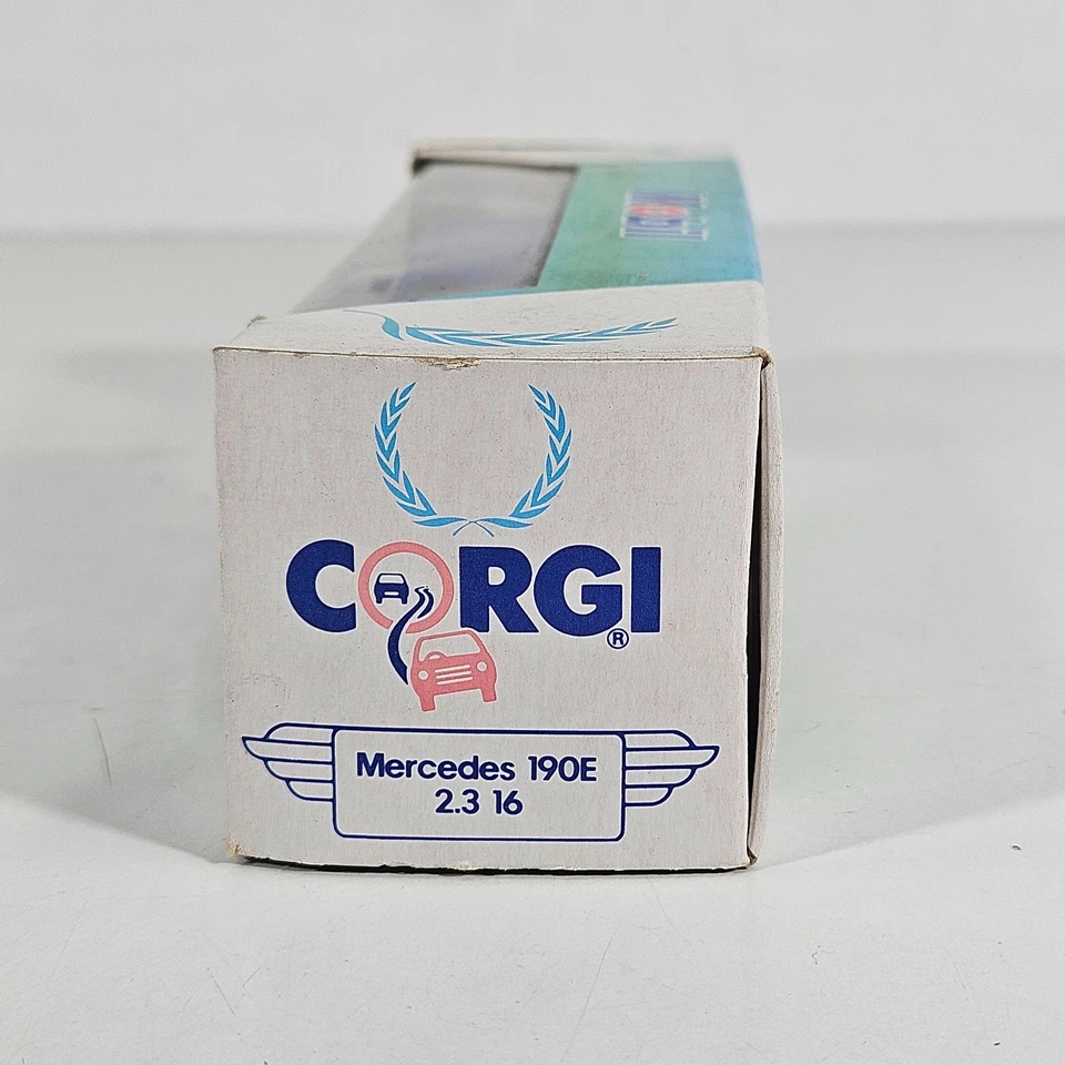 Corgi 1:36 Scale Mercedes-Benz 190E 2.3-16 A Vintage Blue Diecast Model Car Box. - Image 4 of 4