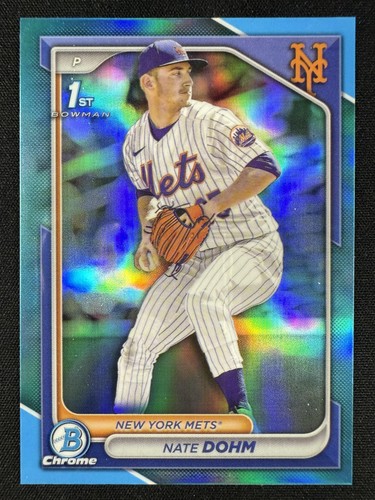 2024 Bowman Draft #BDC-101 Nate Dohm Chrome Sky Blue Refractor 1st Bowman - Bild 1 von 2