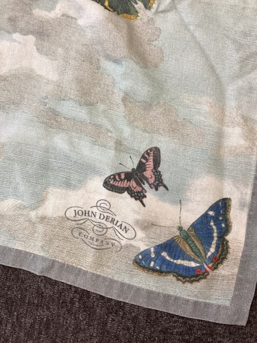 JOHN DERIAN Designers Guild Butterfly Throw 100% Linen Sofa Armchair Decorati HA - Picture 3 of 6