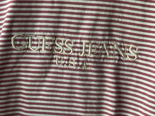 Vintage 90s Guess Jeans Long Sleeve T-Shirt Faded Distressed Georges Marciano XL - Bild 2 von 11