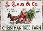 Canvas Wall Art  Christmas  S. CLAUS CHRISTMAS TREE FARM  12 x 16  Unframed