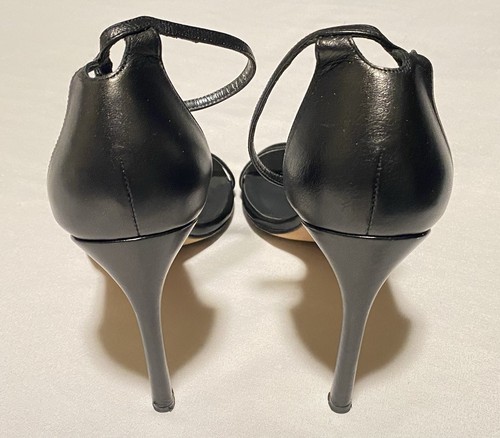 Stuart Weitzman Nearly Nude Black Ankle Strap Stiletto Women Heels Shoes 9M Box - Picture 12 of 23