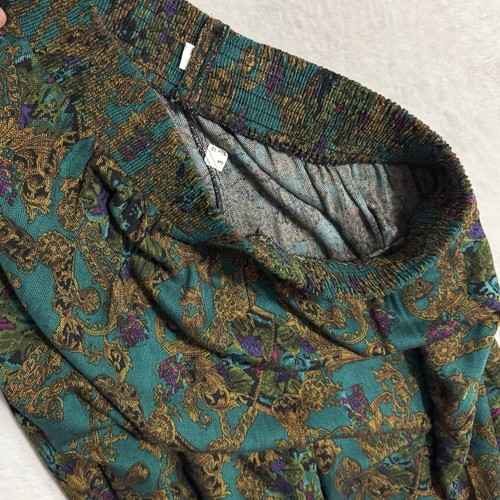 Vintage Jessica Howard Jacket Palazzo Pants Set Size 18 Green Gold Boxy Party - Picture 16 of 21
