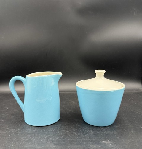 Vintage seltenes Blue Heaven Zucker und Milchkännchen Set MCM Royal China USA