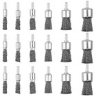 18 Pack Wire End Brush Set, Wire Brush for Drill ,6 Sizes 0.012"Crimped Wire ...