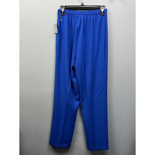 Sag Harbor Pleated Dress Pants Womens Size 8 Blue High Rise Straight Leg NEW - Picture 2 of 7