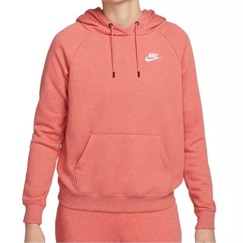 NIKE Lachs Rosa Sportswear Essential Pullover Fleece Hoodie Sweatshirt Gr. S - Bild 10 von 10