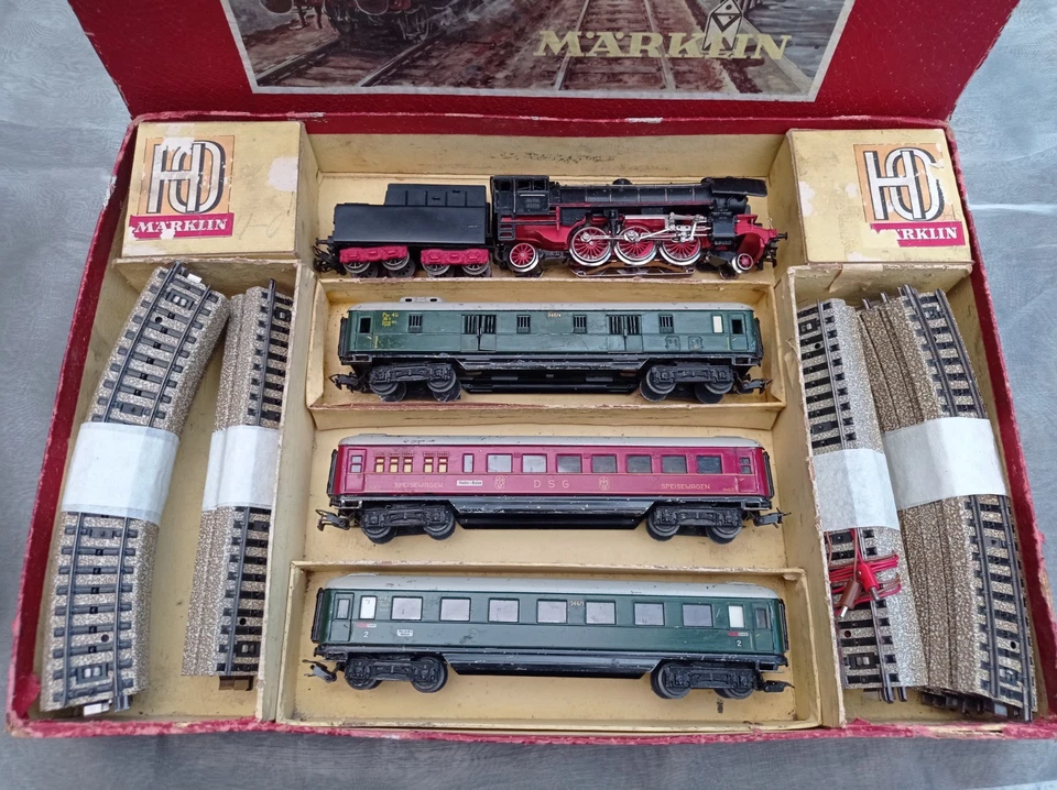 Märklin H0 Starter Set 3105 Lok DA800, 346/1, 346/2, 346/4 DSG aus den 50igern - Bild 2 von 4