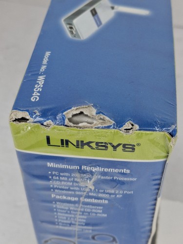 New Factory Sealed Linksys WPS54G Wireless G Print Server 54Mbps 802.11g - Picture 3 of 3