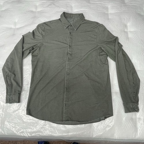Lululemon Hemd Herren X-Large Grün Commission Knopfleiste Stretch Elegant Freizeit