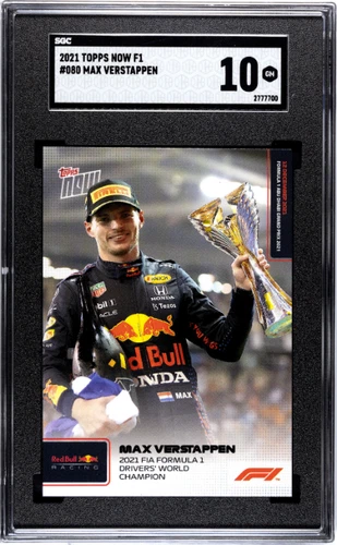 2021 Topps Now F1 Max Verstappen #080 SGC 10 💎Champion Year