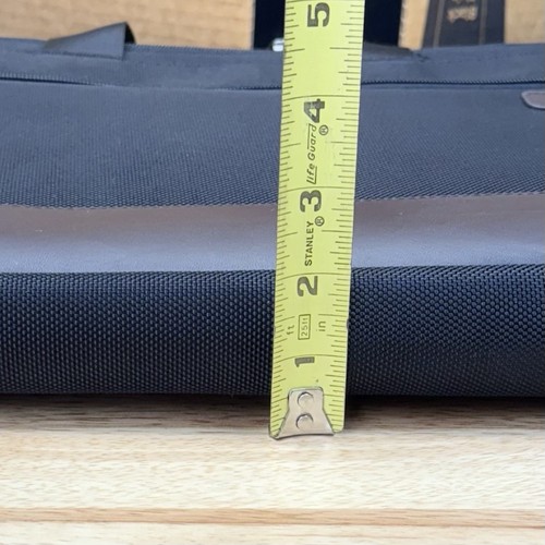 Samsonite Kombi Padded Black Ballistic Nylon & Leather Laptop Travel Briefcase - Picture 5 of 15