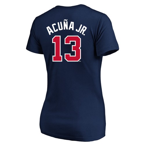 Women's-Profile Ronald Acu-a Jr. Navy Atlanta Braves Plus Size Name & Number - 第 3/3 張圖片