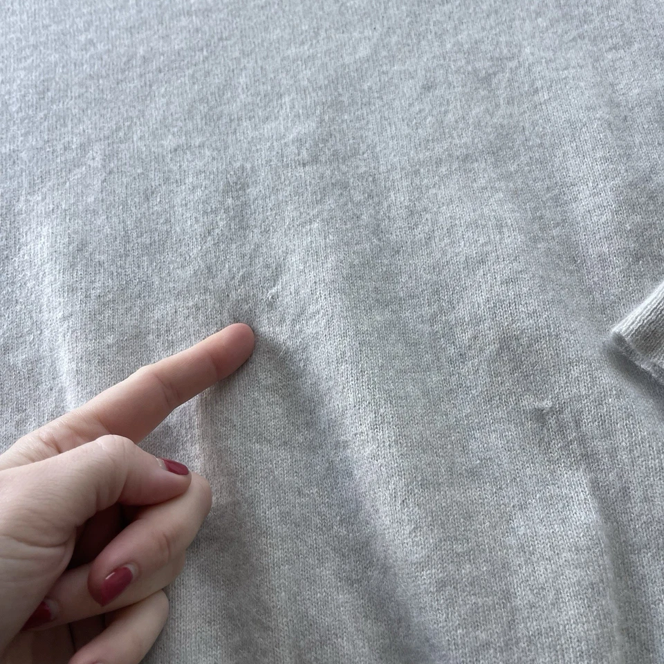 Suéter para mujer 100 % cachemir marfil cuello alto silencioso lujo atemporal talla M Foto 4 de 4