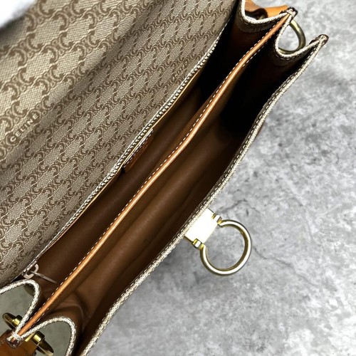 Extreme Celine Shoulder Bag Triomphe Gancini - Picture 10 of 11